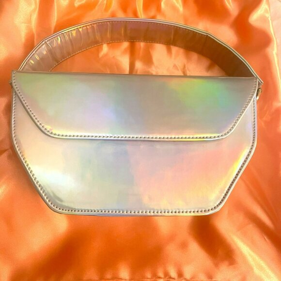 Anima Iris $625 Holographic Zoe Hand Bag Purse Designer Luxury - Picture 5 of 11